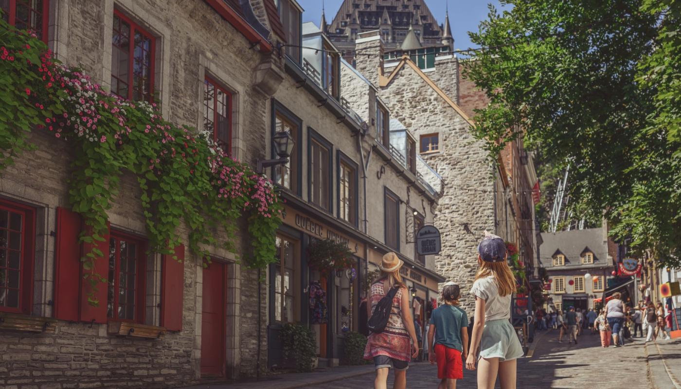 Famille dans le Petit-Champlain