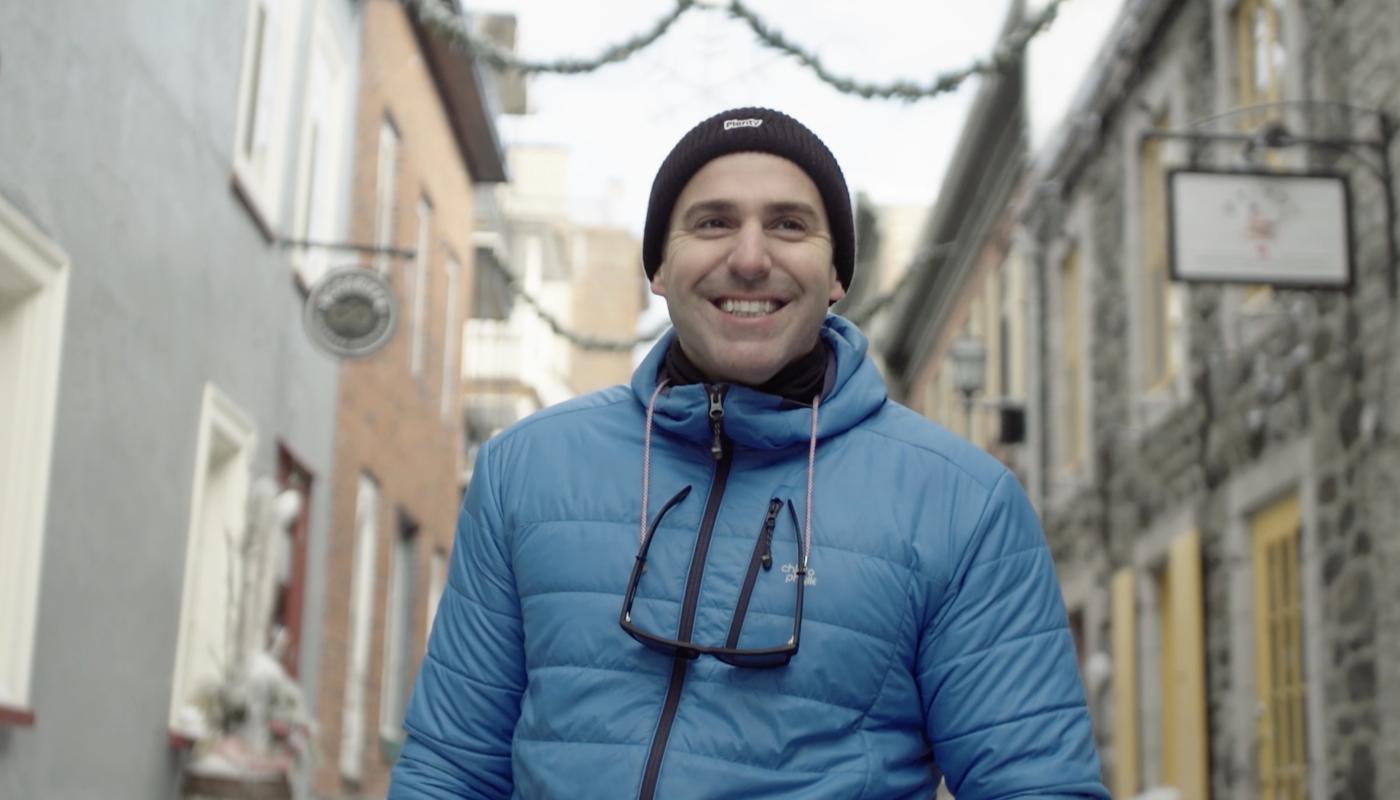 Jean-Michel Péloquin dans les rues de Québec