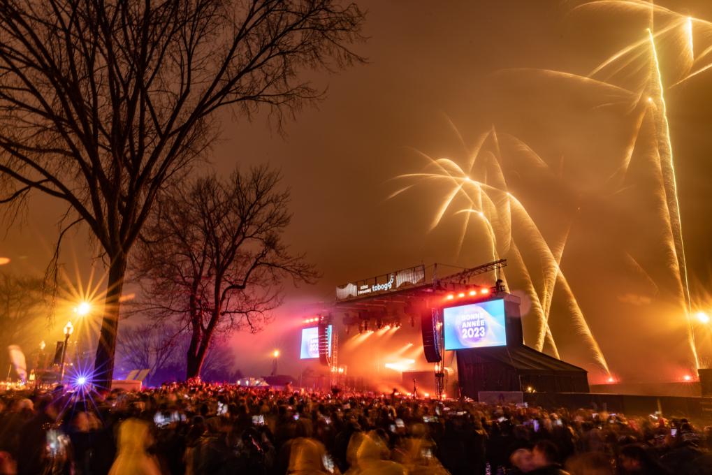 Spectacle extérieur pour le Nouvel An