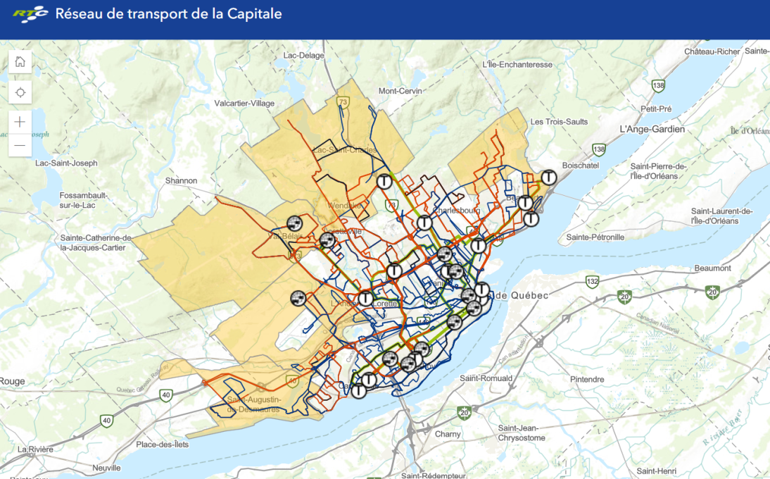 Carte du transport en commun