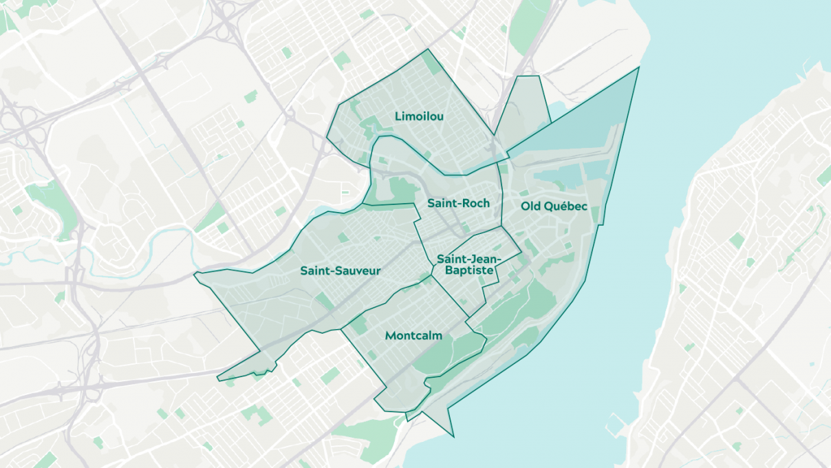 map of quebec city area