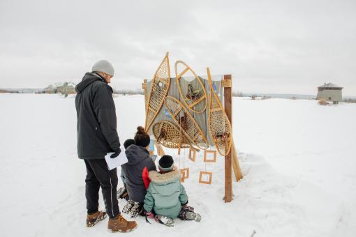 Plaines d'Abraham - chasse aux trésors hivernale - Et lance, et compte!