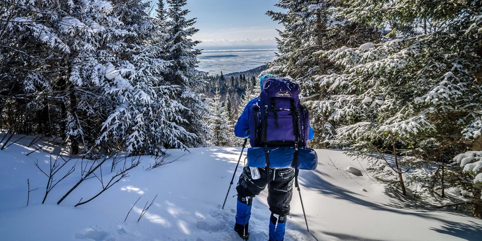 Showshoeing in Sentier des Caps de Charlevoix