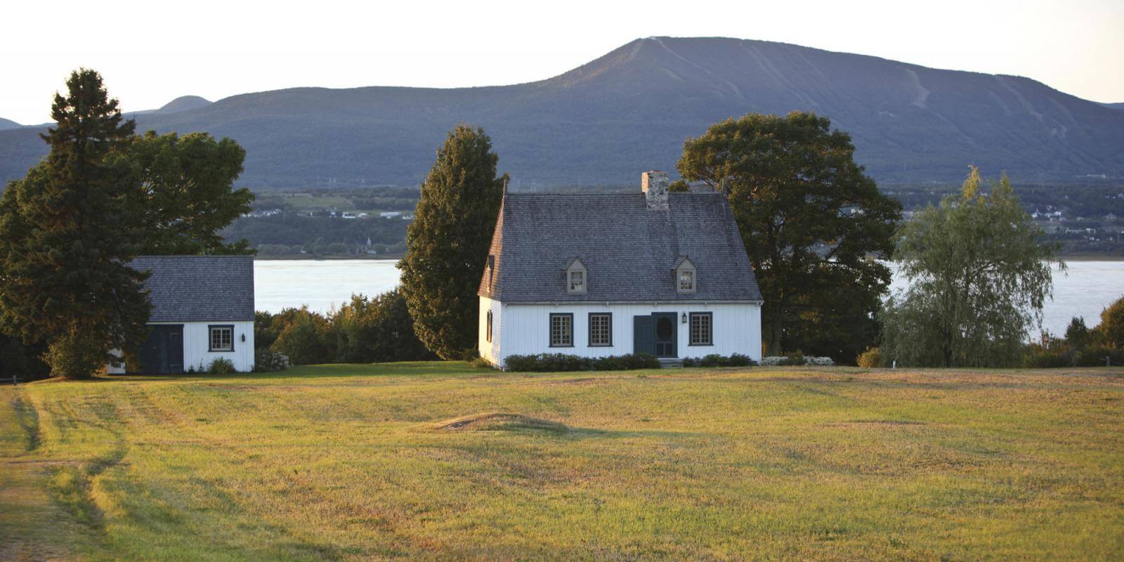 View of Mont Sainte-Anne from Île d'Orléans