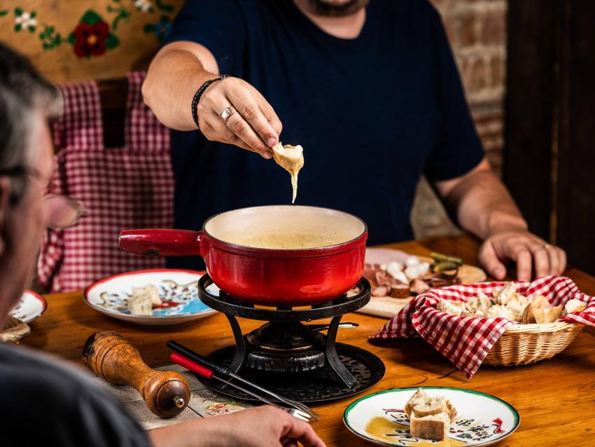 Fondue au fromage du restaurant La Grolla