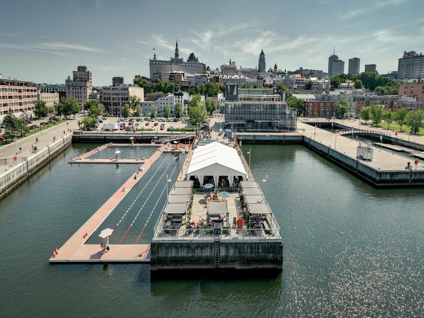 Vue aérienne Oasis Port de Québec 