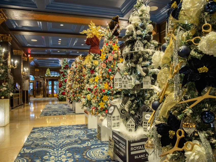 Décorations de Noël au Château Frontenac